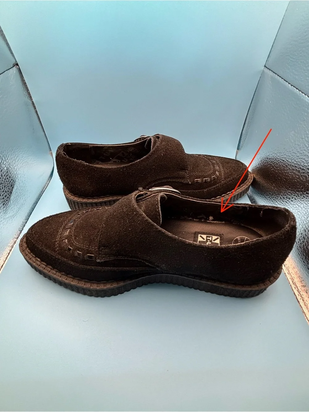 T.U.K  Suede Pointed Black Single Monk Strap Loafers